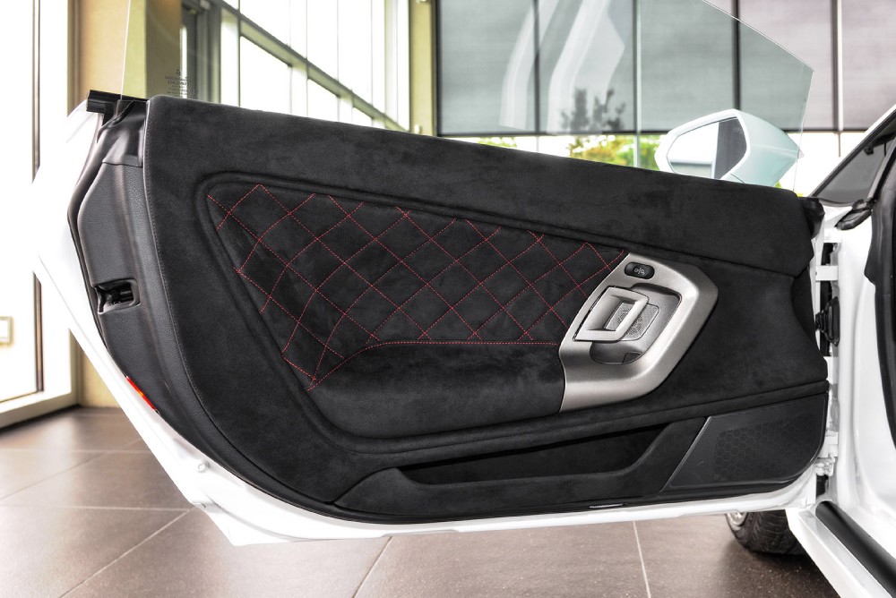 Lamborghini Gallardo - LH B-Pillar Covering - Black Alcantara - P/N  403868417B