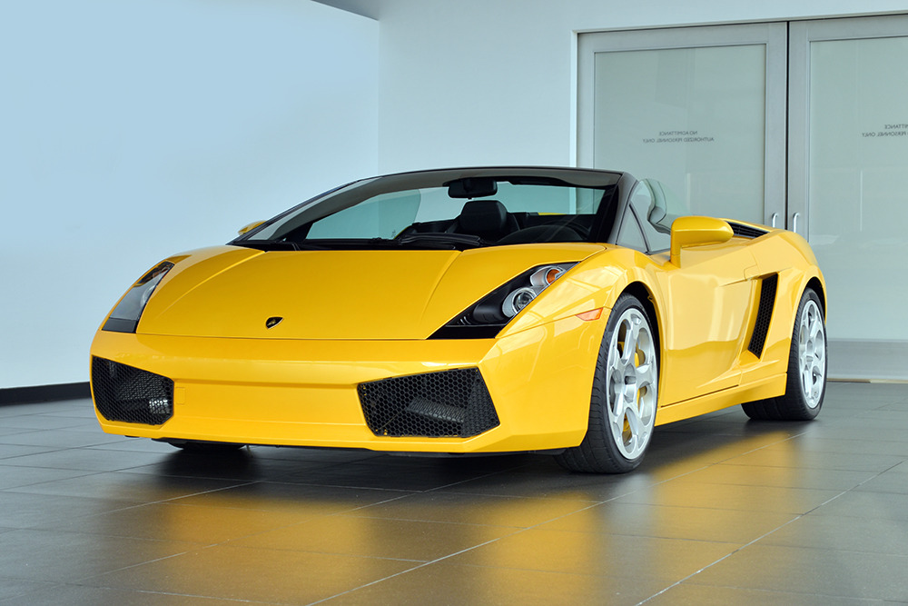 yellow lamborghini gallardo convertible